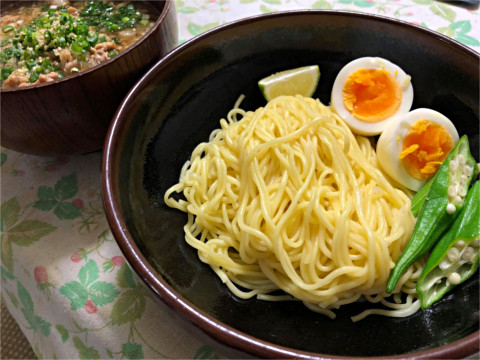 _豚つけ麺の麺盛り